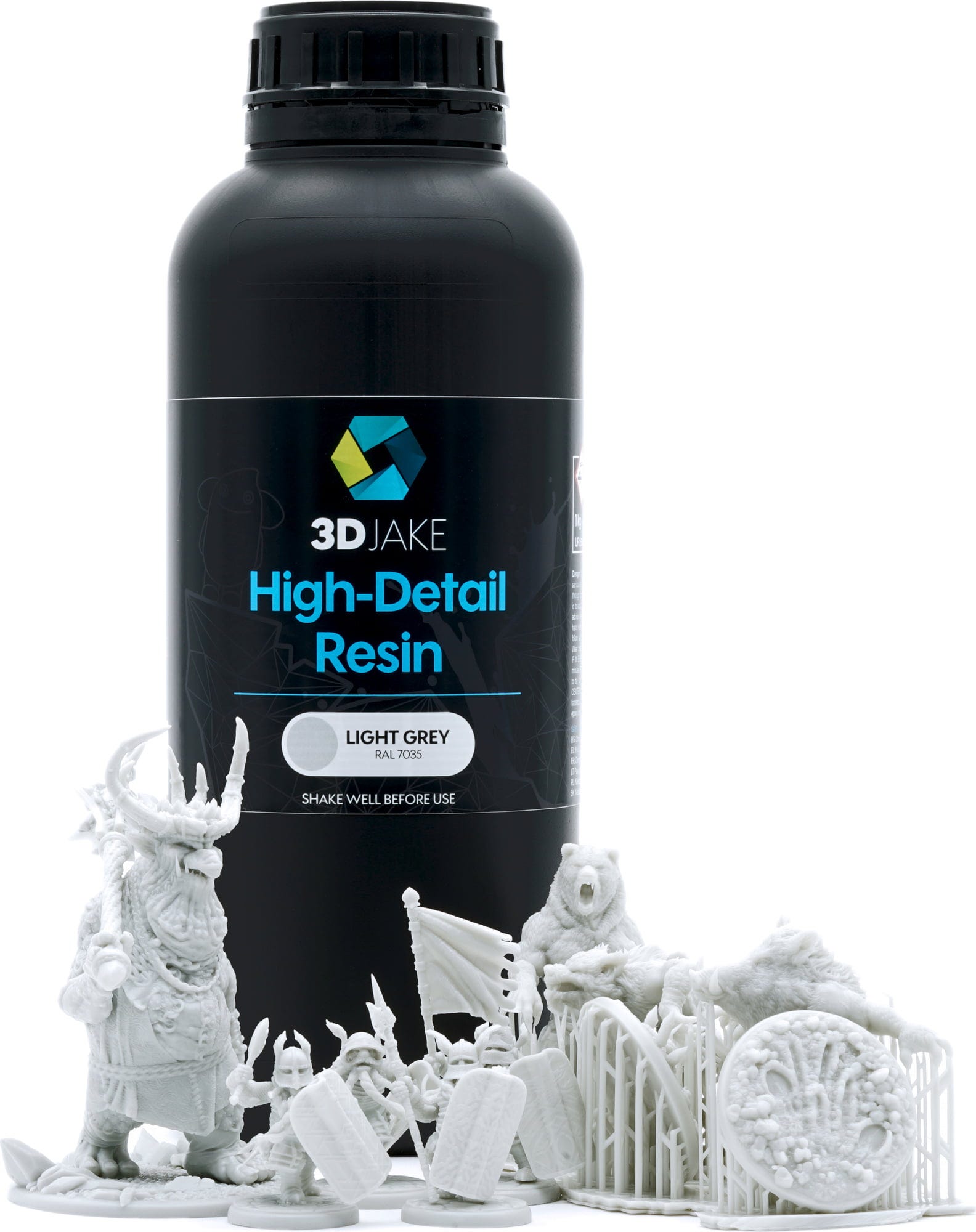 3DJAKE  8K High-Detail Resin Lichtgrau, 1.000 g    Resin speziell für Miniaturdrucke