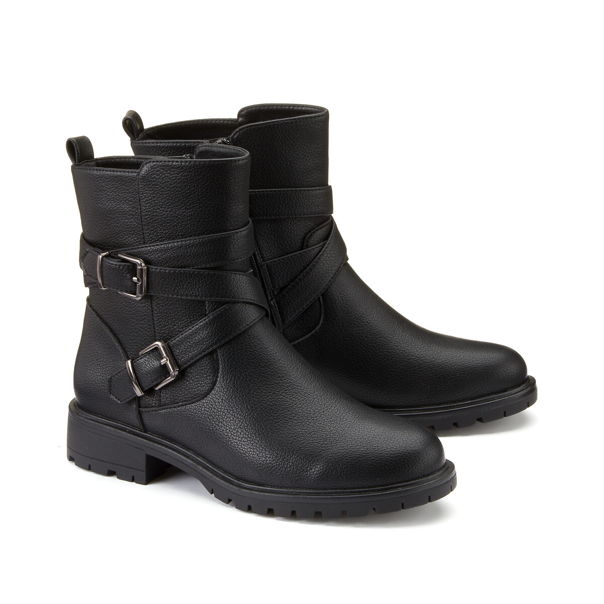 COLEÇÃO LA REDOUTE<br>Botas de motociclista com sola ranhurada