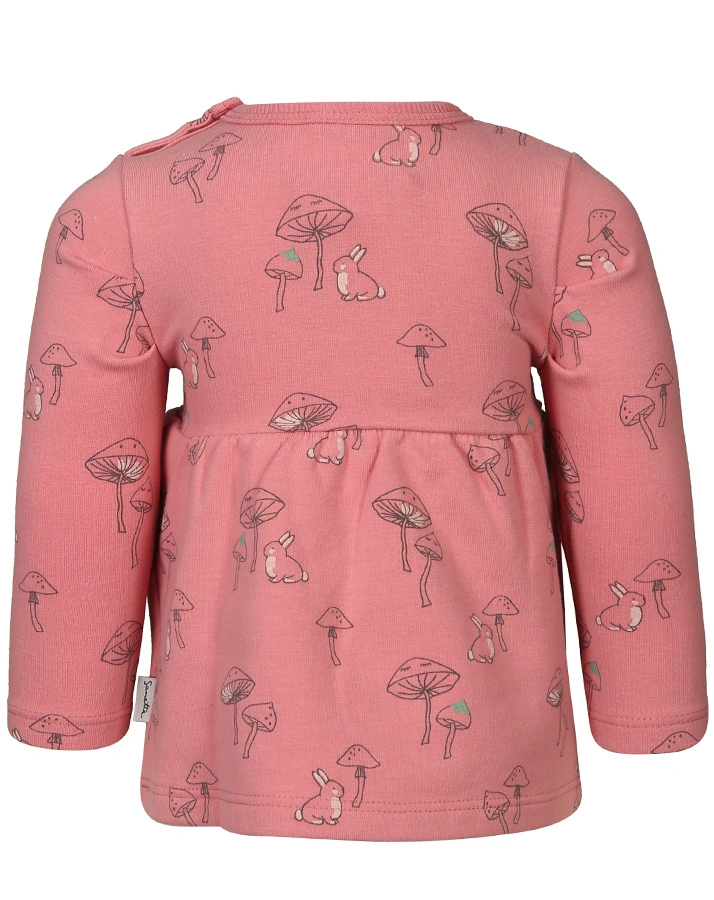Sweat-Langarmkleid MUSHROOMS in rose bloom