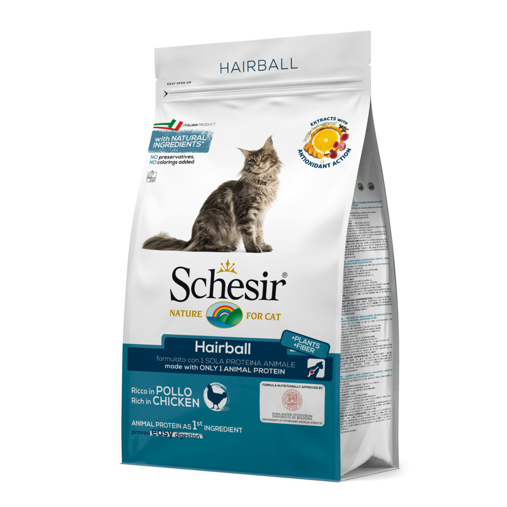 Schesir Kattenvoer Dry Hairball Kip400 gr