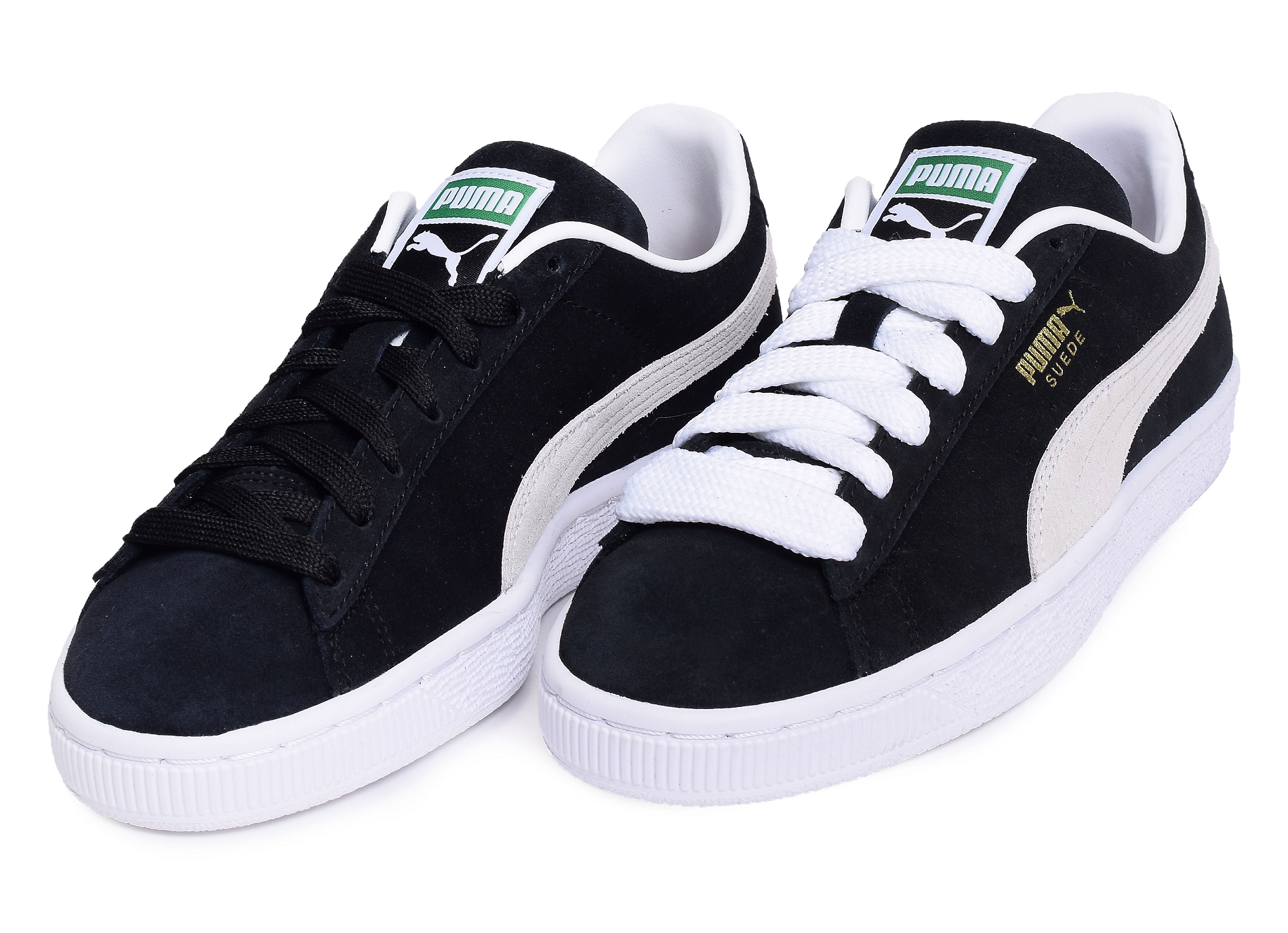Suede classic noir blanc