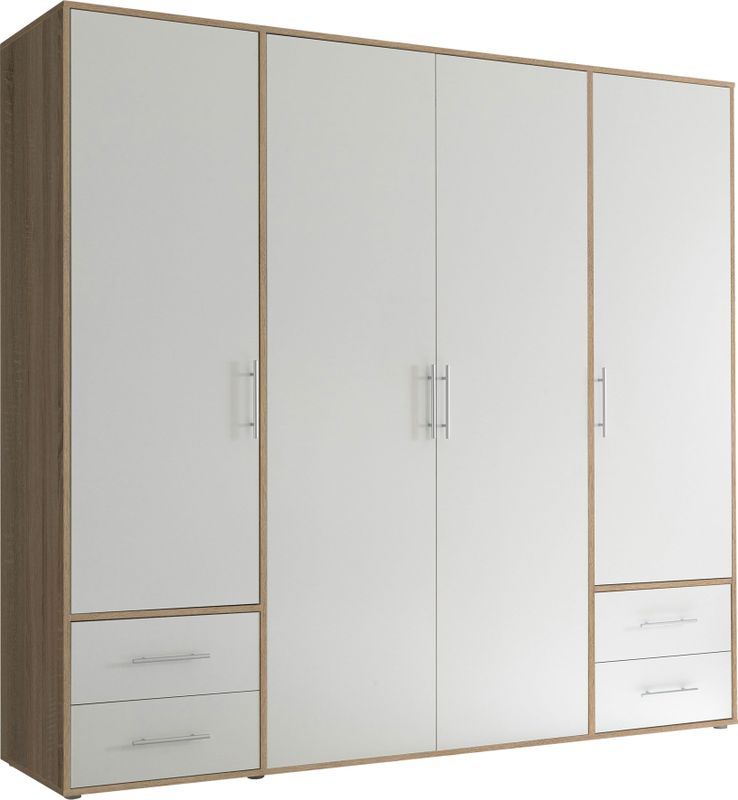 Valencia - Kledingkast - Wit - MDF - 195 x 60 x 195 cm