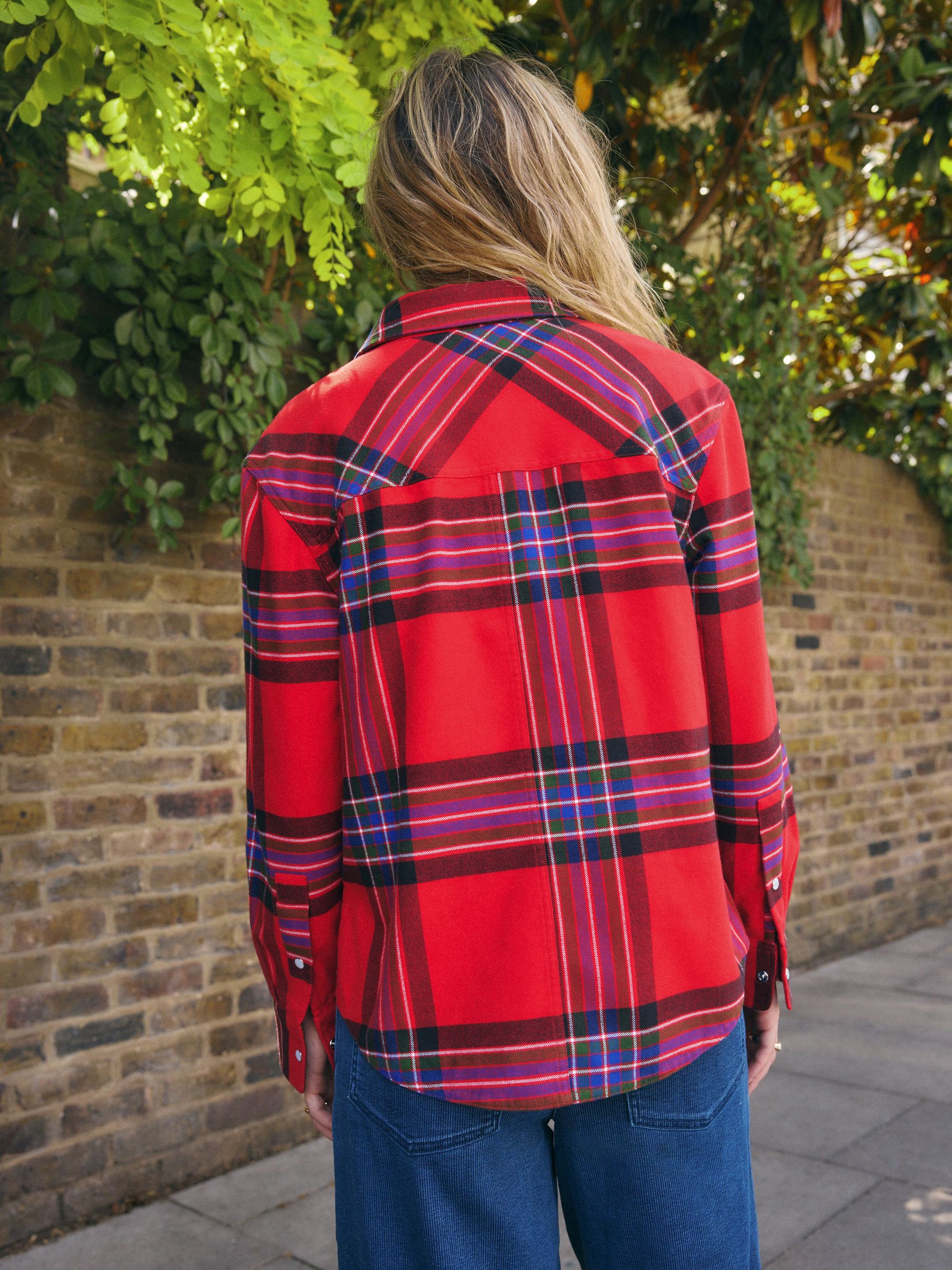 Rood/blauw geruit - Overhemd met lange mouwen