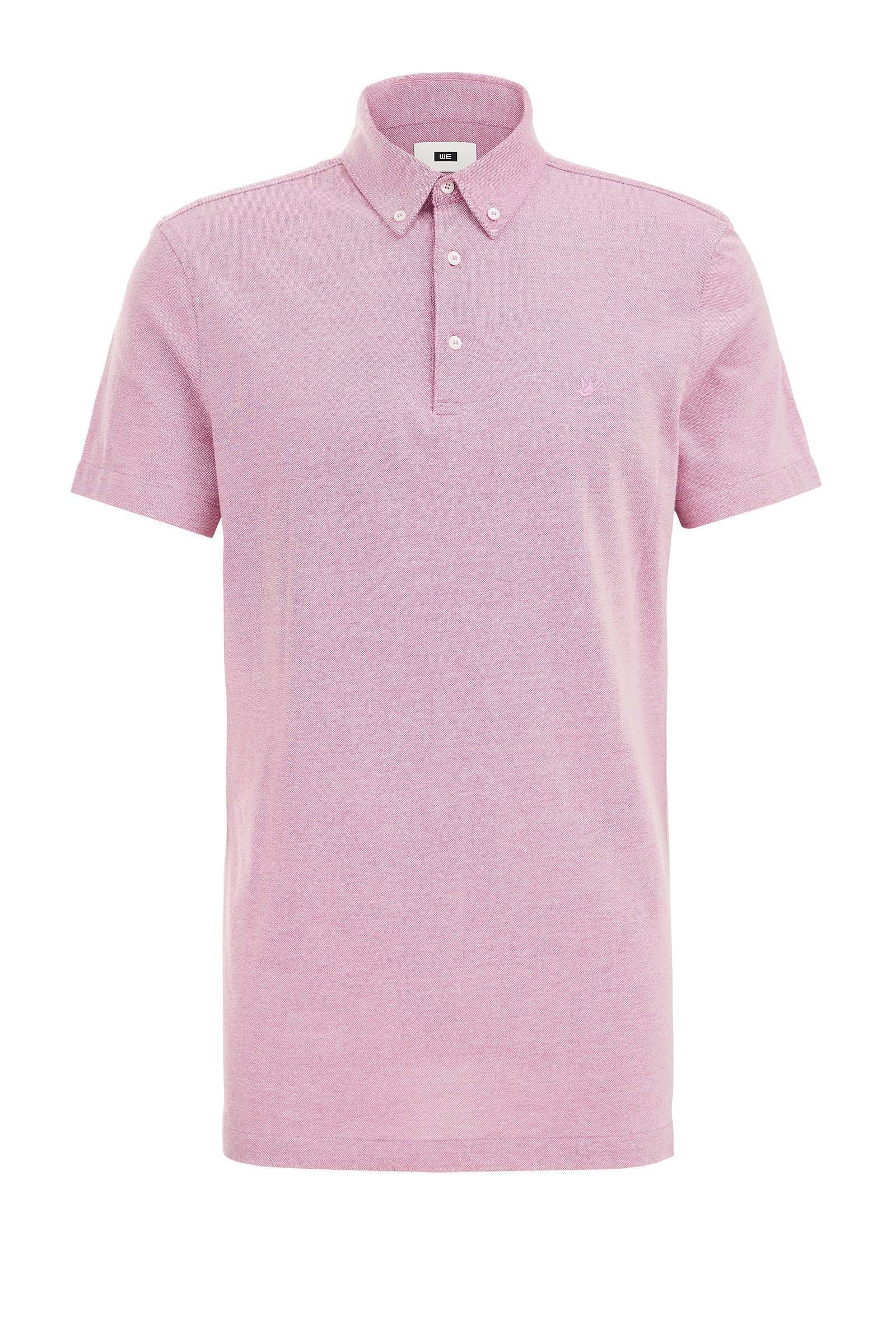 polo met structuur WE Fashion Lichtroze