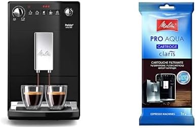 Melitta, Purista, Argent, F230-101 Machine à Café et Expresso 1L Automatique avec Broyeur à Grains, Compacte, Silencieuse