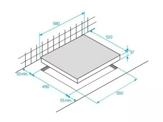 Plaque vitrocéramique BEKO 5700W 58cm, HIC63402T