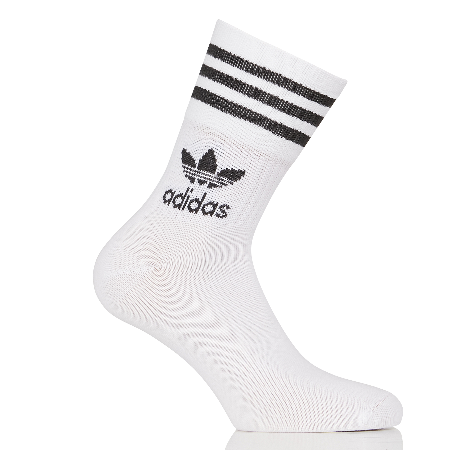 MID CUT CRW SCK - Lot de 3 paires de chaussettes en coton mélangé| Blanc