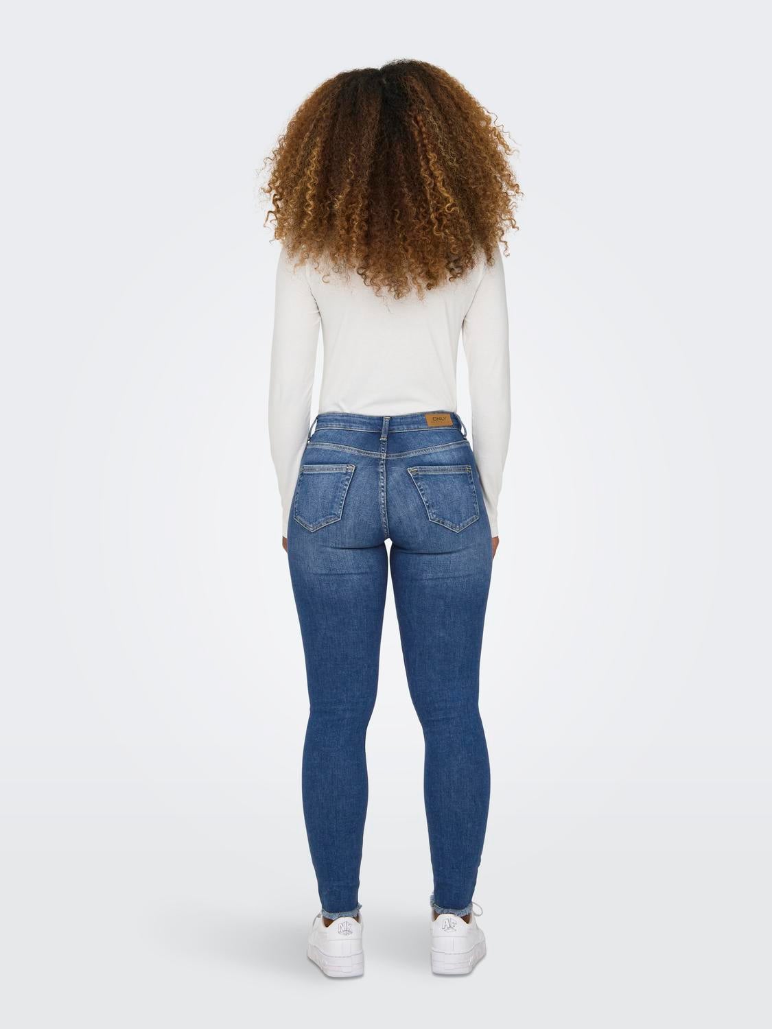 ONLBLUSH Mittlere Taille Skinny Fit Jeans Medium Blue Denim