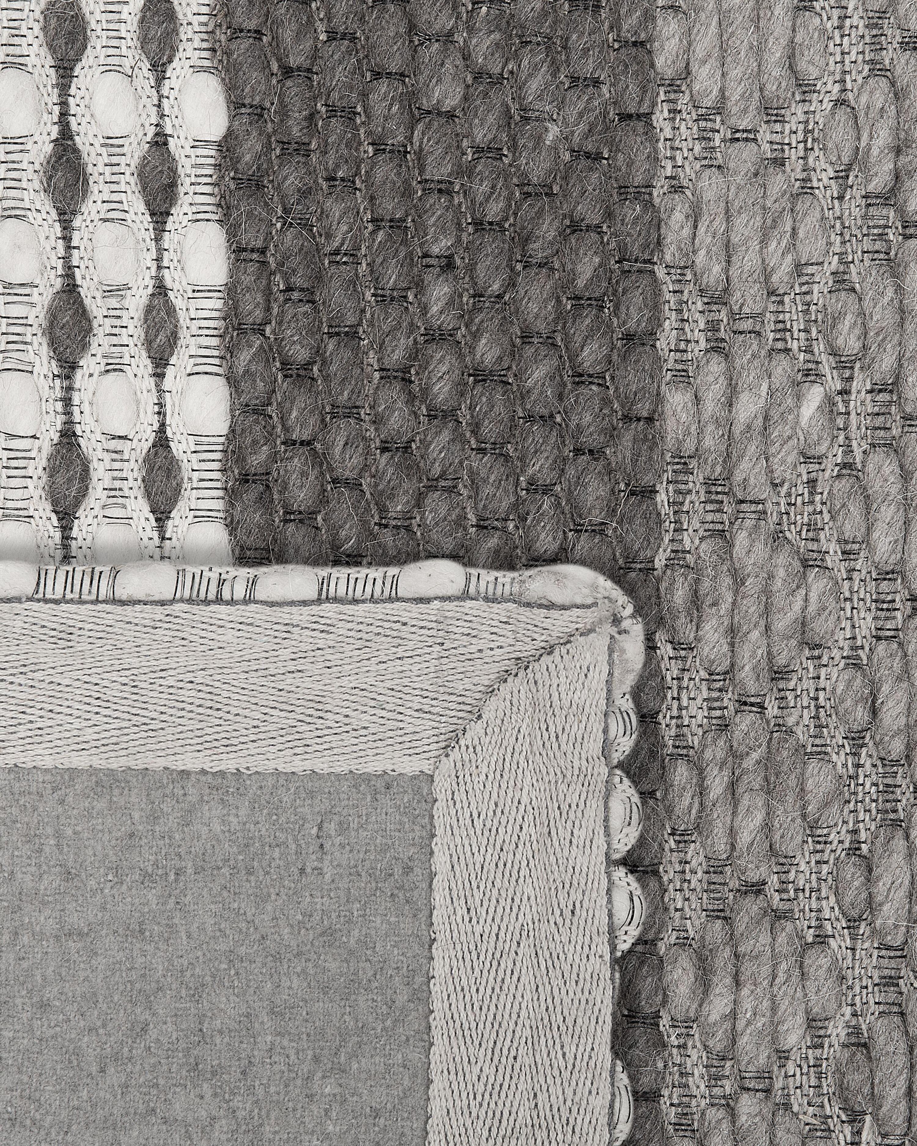 Vloerkleed AKKAYA Grijs 160 x 220 cm Wol