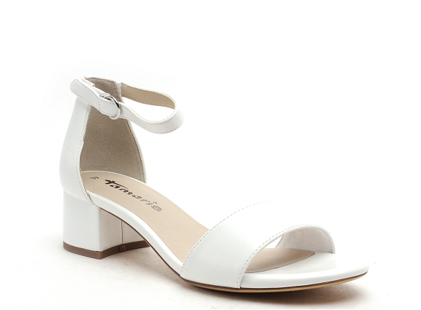Tamaris nu pieds talons femme 28295 20 blanc