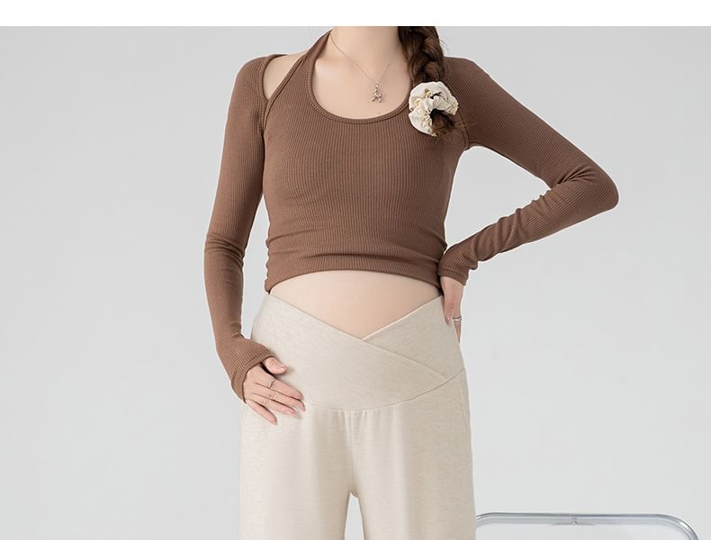 Empressa - Zwangerschapsbroek met hoge taille en wijde pijpen