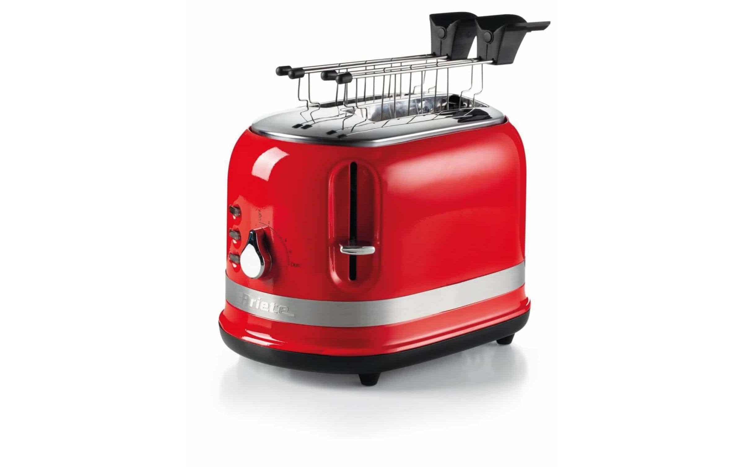 Toaster MODERNA RotKlassischer Toaster mit Klemmen