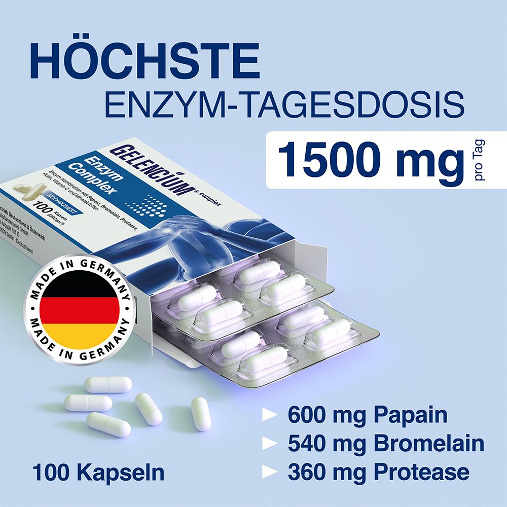 GELENCIUM® Enzym Complex hochdosiert mit Bromelain
