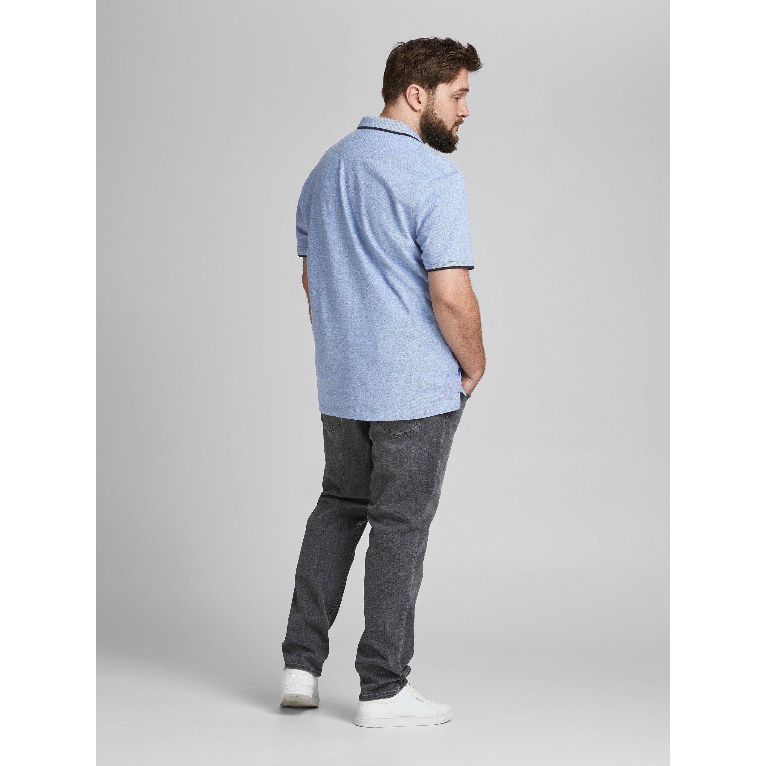 Jack and Jones Paulos Tipped Pique Short Sleeve Polo Shirt Mens Plus Size