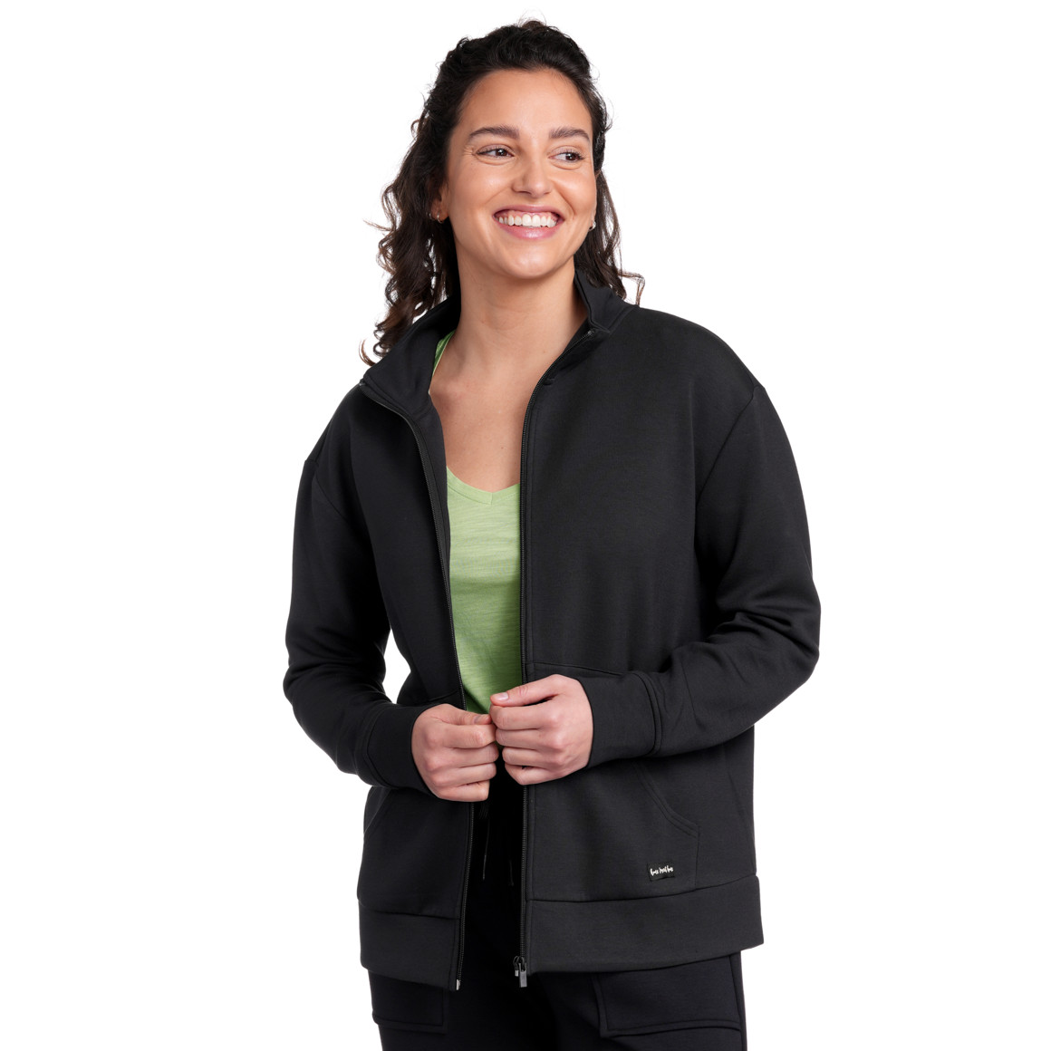 Gina Benotti Damen Sweatjacke aus Modal-Mix schwarz
