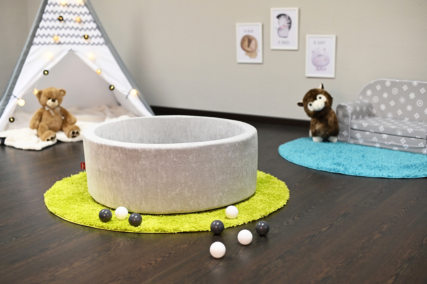 Knorrtoys® Bällebad »Soft, Grey« mit 300 Bällen Grey/creme; Made in Europe