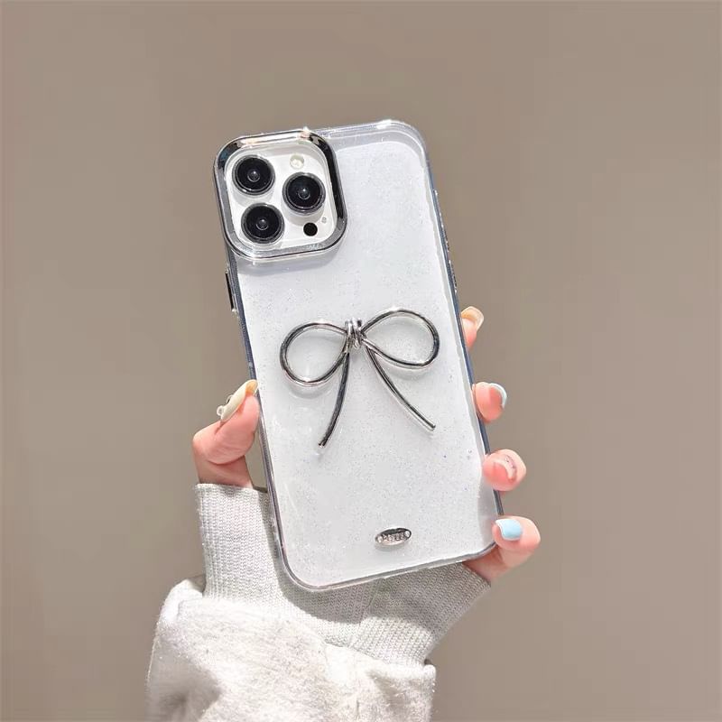 Mobby - Bow telefoonhoesje - iPhone 16 Pro Max / 16 Pro / 16 Plus / 16 / 15 Pro Max / 15 Pro / 15 Plus / 15 / 14 Pro Max / 14 Pro / 14 Plus / 14 / 13 Pro Max / 13 Pro / 13 / 13 Mini