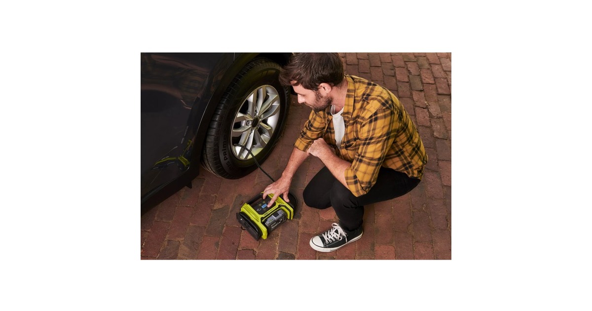 RyobiAccu-Multi Pomp R18MI-0, 18 Volt luchtpomp  (Groen/zwart, zonder batterij en lader)