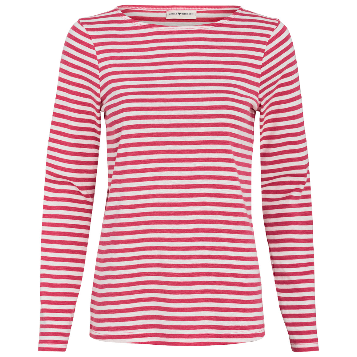 Jonas Nielsen Damen Langarmshirt im Streifen-Look pink / weiss