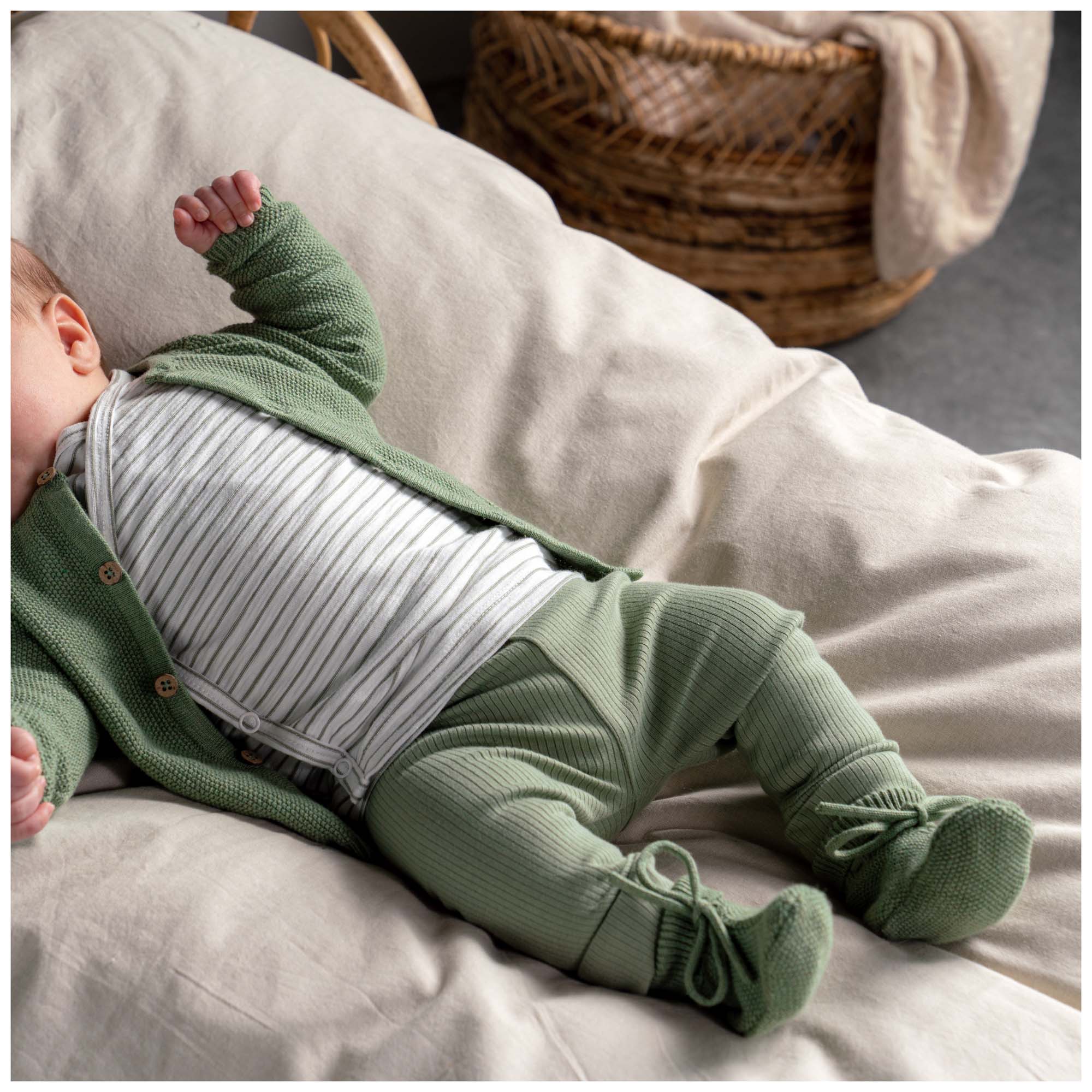Prénatal newborn slofjes  groen
