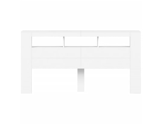 VIDAXL - Tête de lit à led blanc 200x18,5x103,5 cm bois d'ingénierie