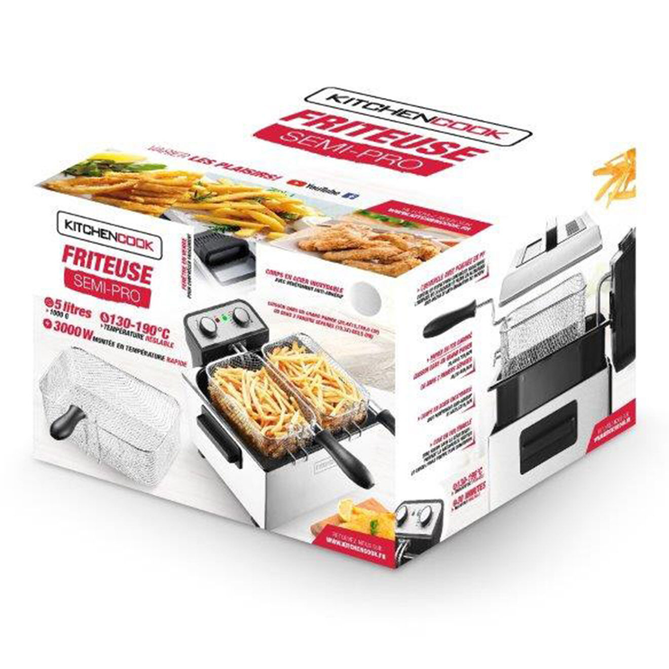 Kitchencook Friteuse inox - 5 l