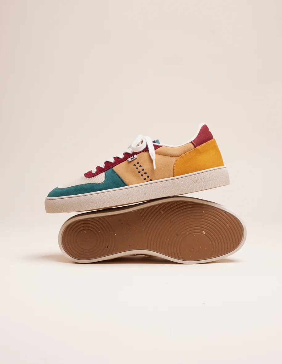 Baskets basses Arthur - Sapin crème bordeaux