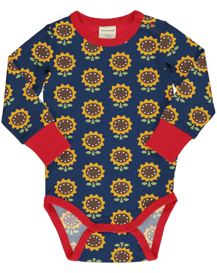 Langarm-Body SUNFLOWER in dunkelblau