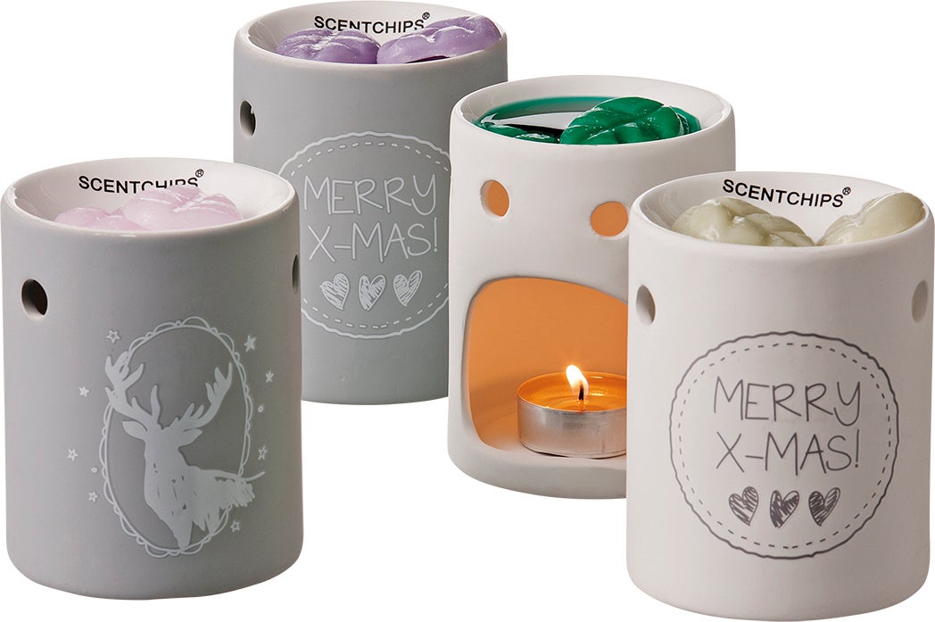 ScentChips geurbrander Xmas wit 9 x 9 x 11 cm