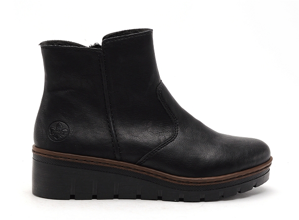 Rieker boots bottine plates femme x9165 noir