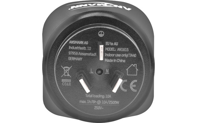 Ansmann Reisestecker / Adapter  EU to AUS