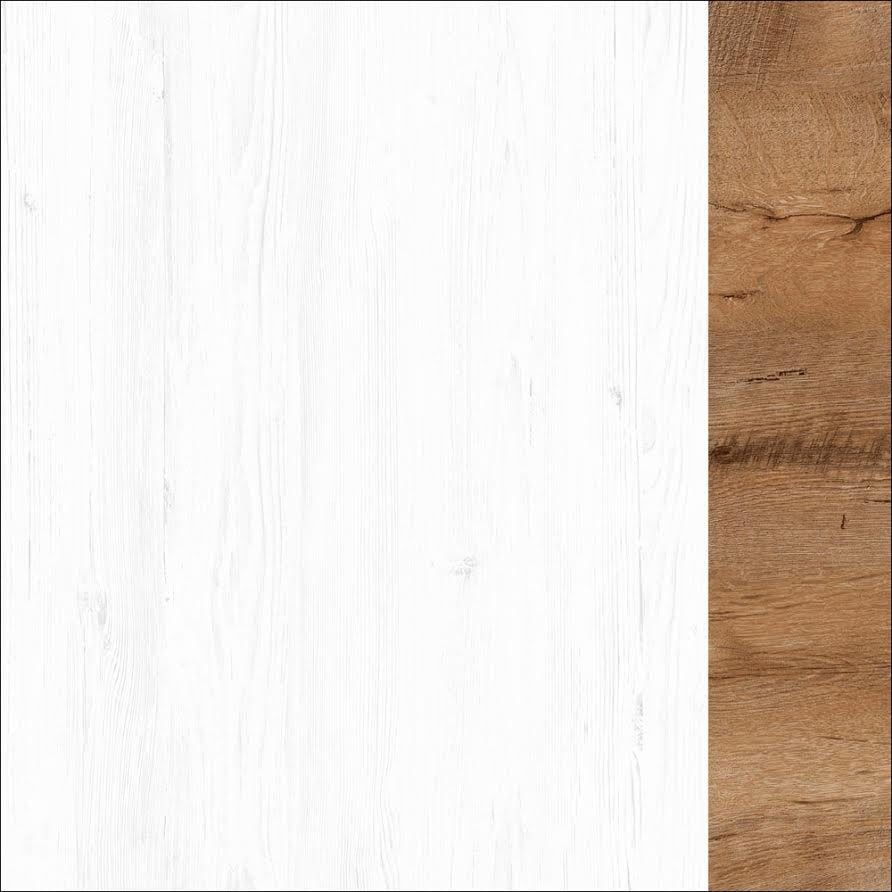 Parello - Bureau - Wit/eiken - 160x67 cm