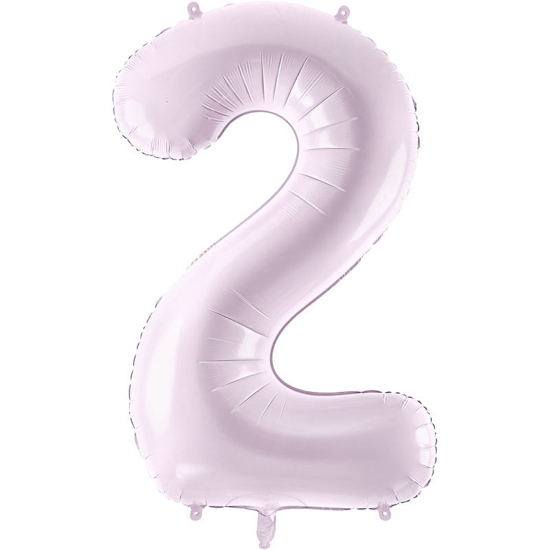 Partydeco Folienballon Zahl 2, lila