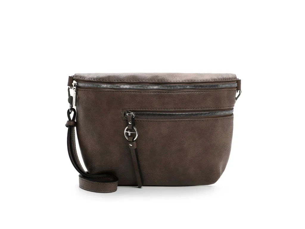 TAMARIS Gürteltasche / Bodybag Taupe Lederimitat