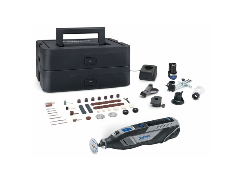 Dremel Multifunktionswerkzeug 8250 (65 Zubehöre, 5 Aufsätze Kabelloses Multitool