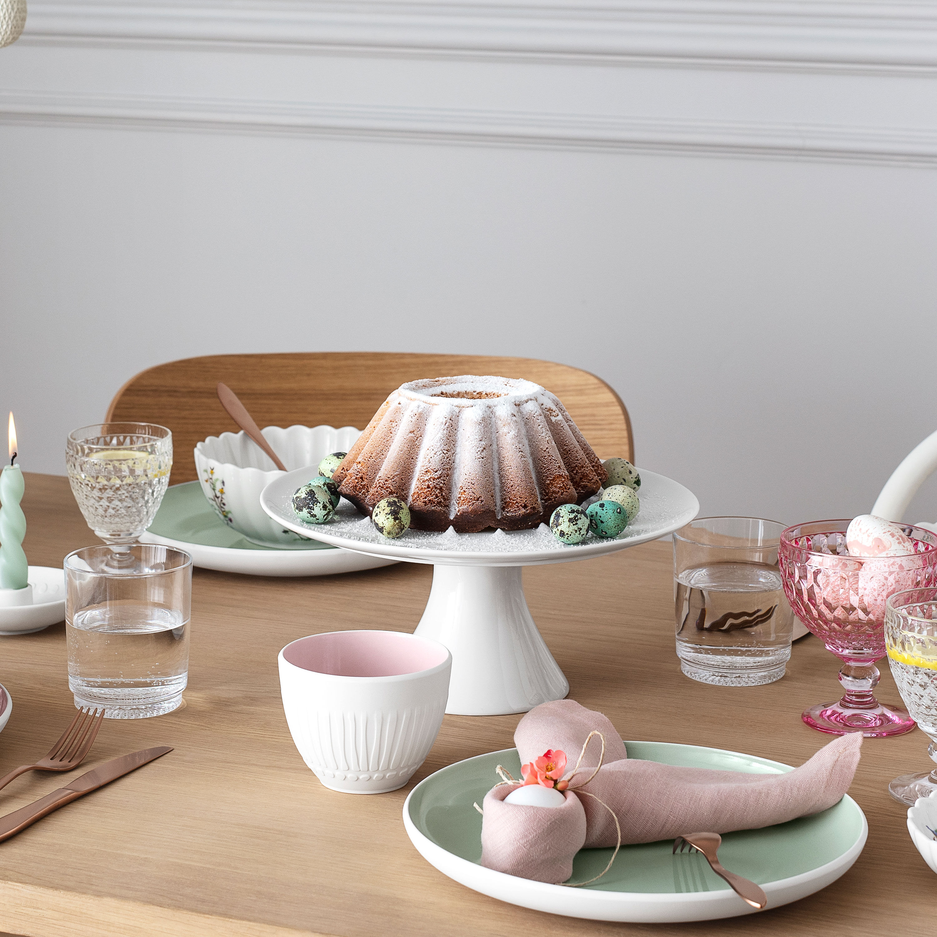 For Me Cake stand White, 12'', Premium Porcelain