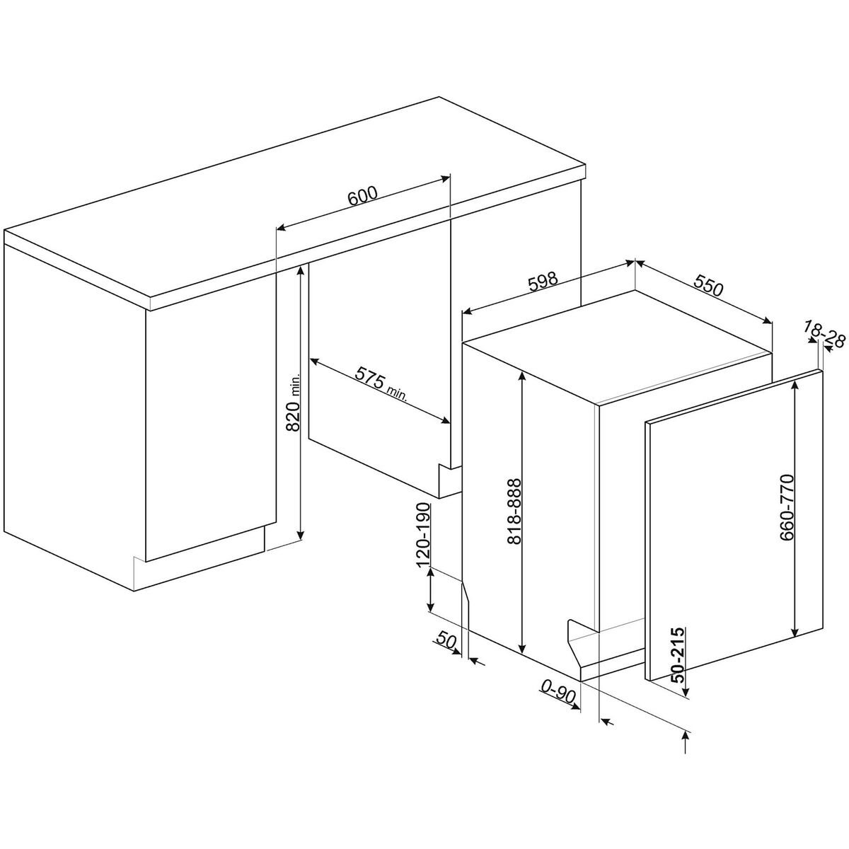 STL324AQLL helintegrert oppvaskmaskin
