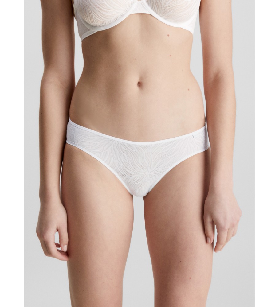 Calcinha Calvin Klein Classic Sheer Marquisette, branca
