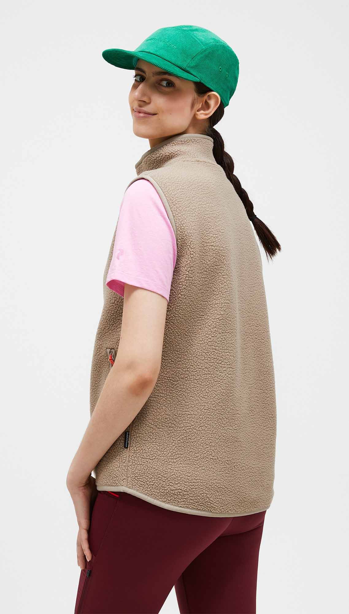 Pile Vest Dame Avid Beige