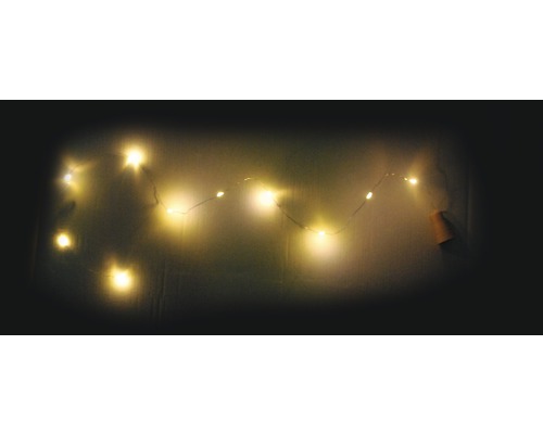 Set van 6 fleslampjes, Lafiora lichtsnoer, 6 LED's, kurkvormig, warm wit, inclusief batterij en zonnecel