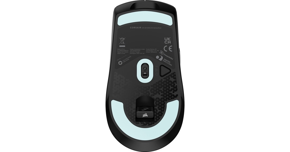 CorsairM75 AIR WIRELESS Ultralichte gaming muis  (Zwart, 100 - 26.000 dpi | 2,4 GHz | Bluetooth 4.2 | USB 2.0)