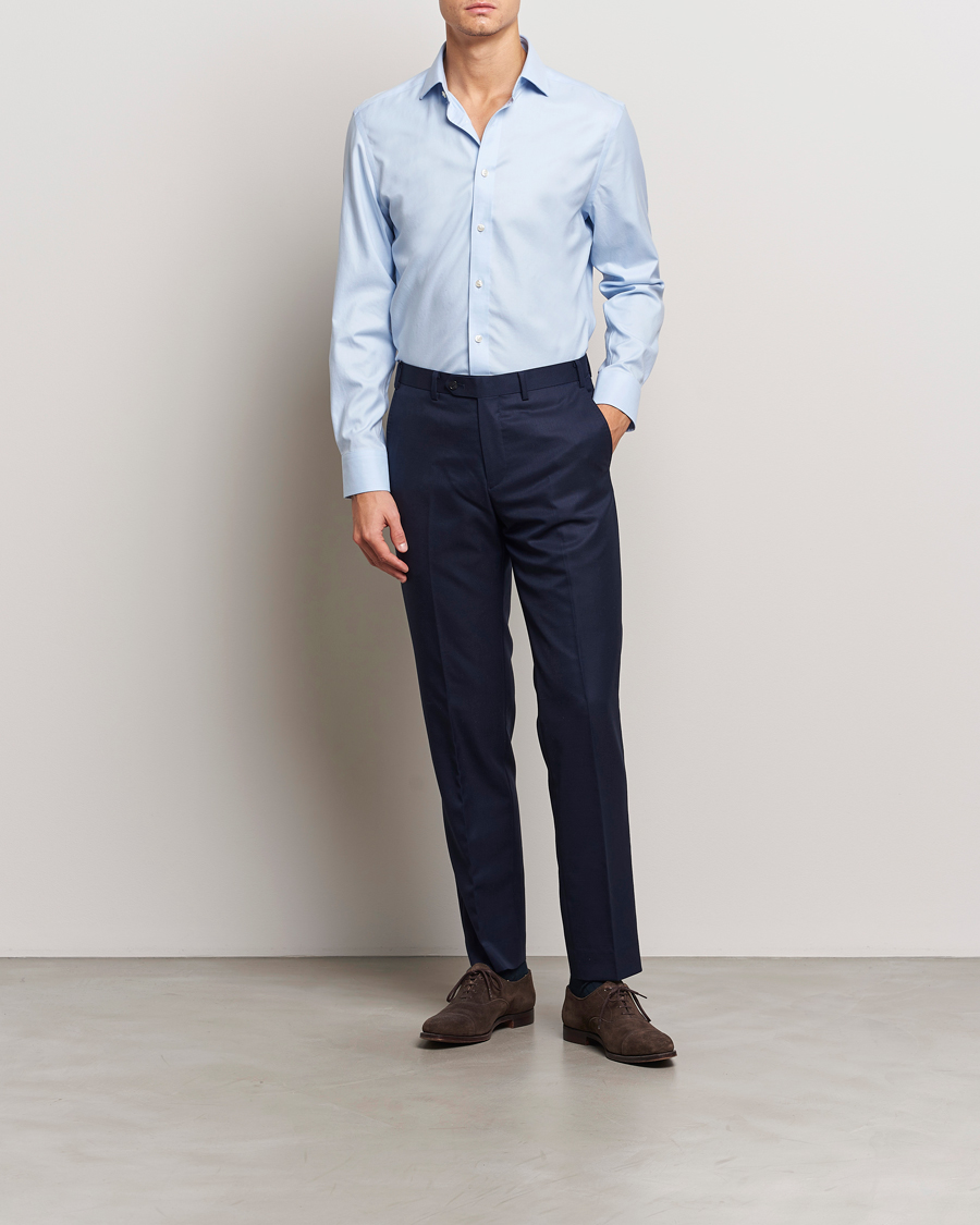 Charles Tyrwhitt Slim Fit Non Iron Cotton Twill Shirt Sky