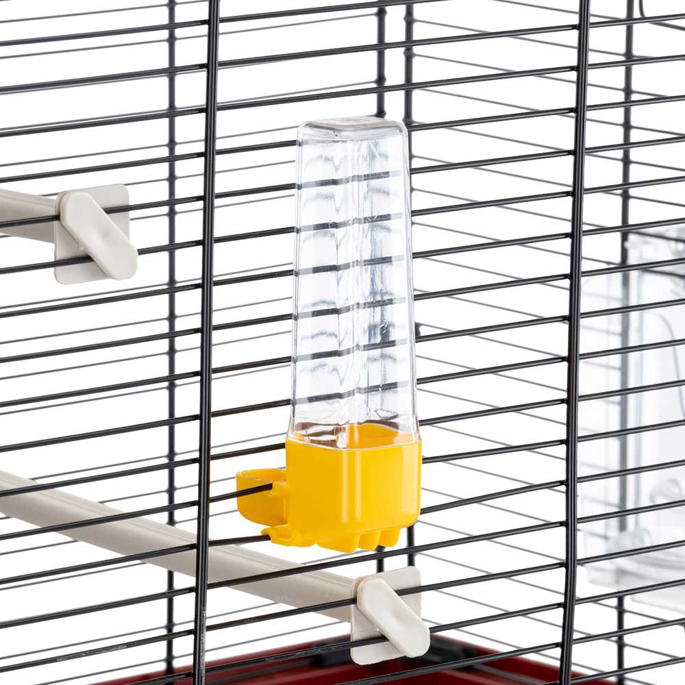Ferplast cage oiseau piano 4, cage canari oiseaux, avec mangeoires, abreuvoir pour oiseaux, 59 x 33 x h 55 cm, avec accessoires,