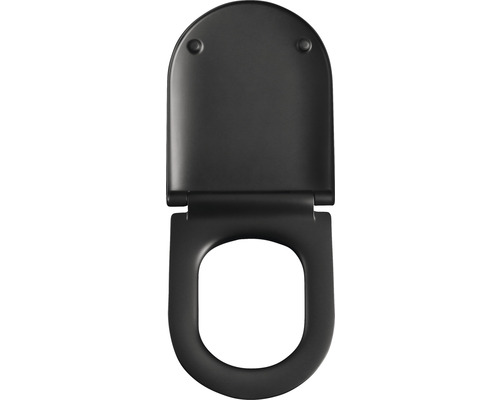 Jungborn spoelrandloze toiletcombinatie FLORIEL/ONE 64 matzwart met toiletzitting en softclose-mechanisme