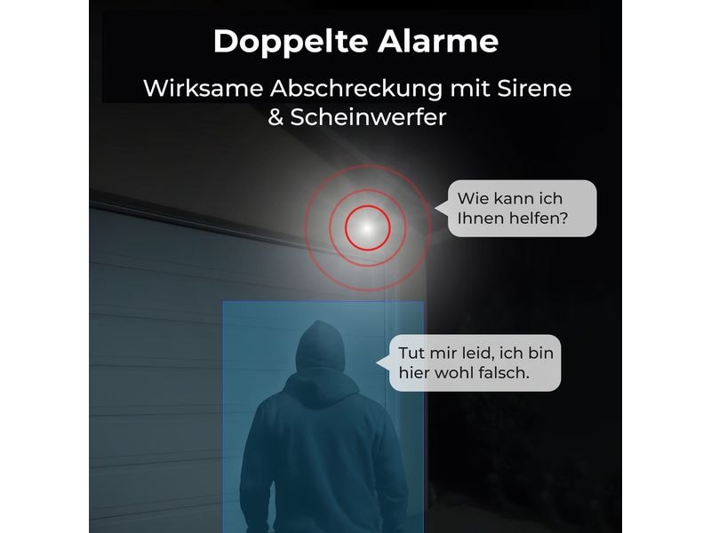 Reolink Netzwerkkamera E540 2K , Schwarz 5MP WLAN PTZ-Kamera mit smarter Erkennung & Spotlight