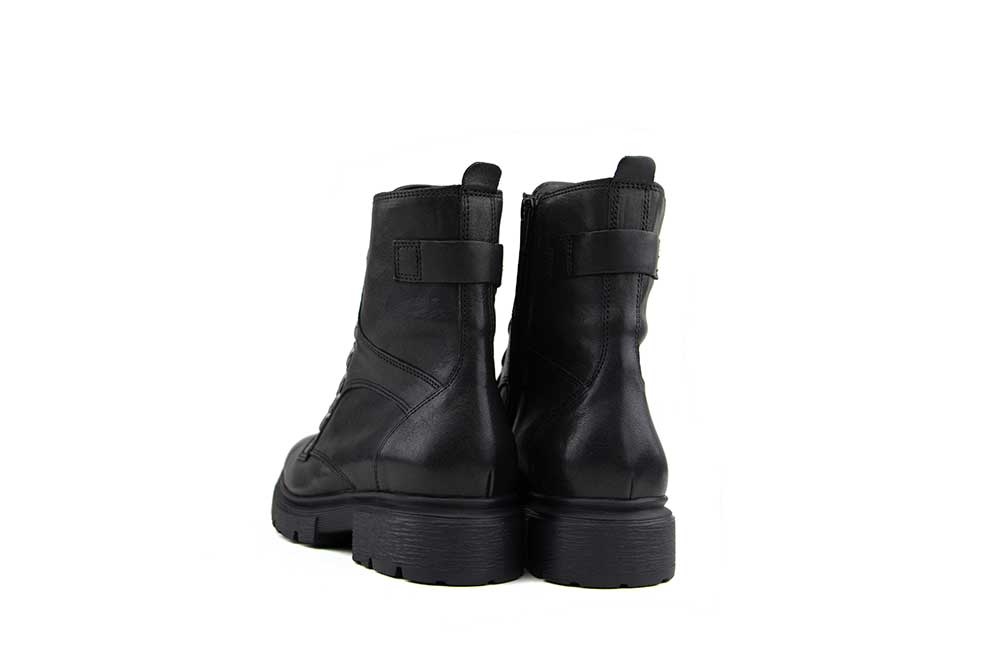 Durea Veterboot Zwart Leer H