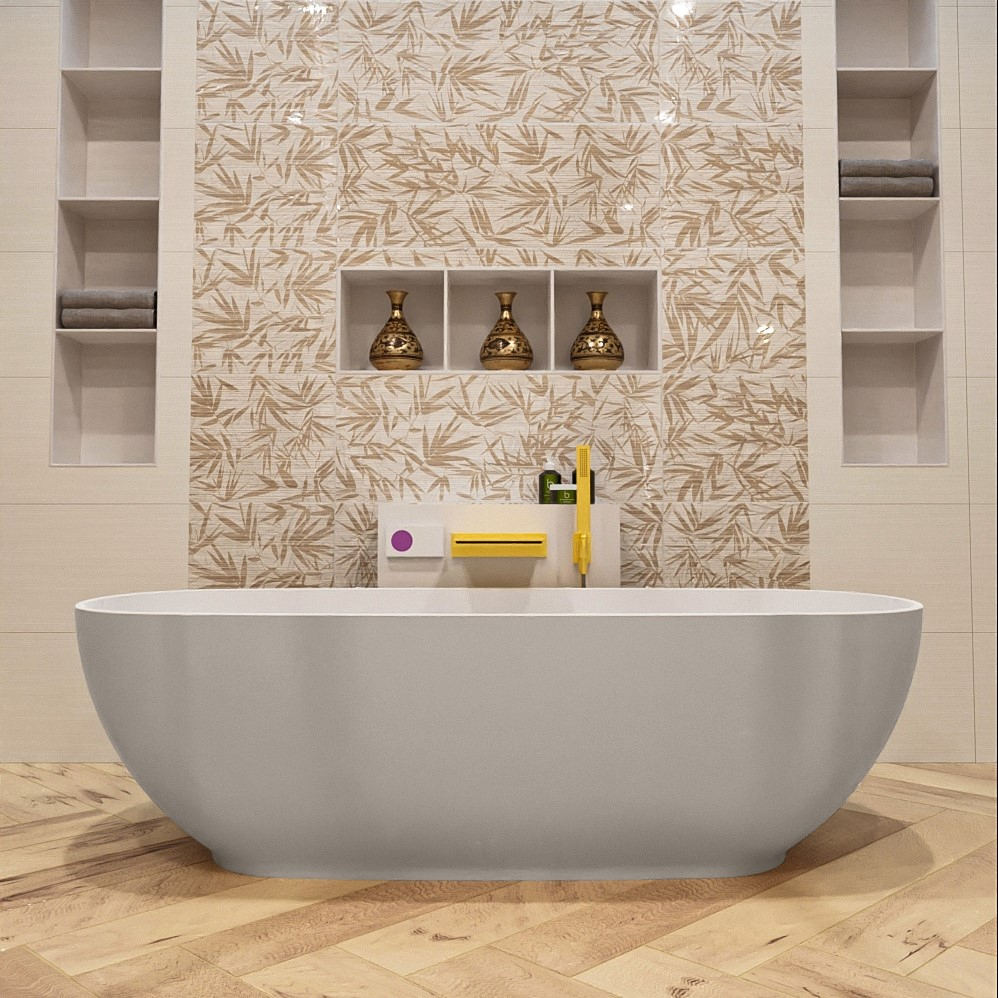 Mondiaz Rock vrijstaand bad 170x70cm kleur linen/talc