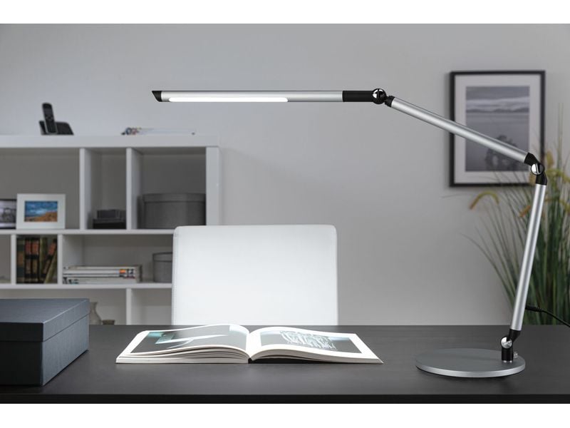 Paulmann Schreibtischleuchte LED 3-Step-Dim Silber Dimmbare Schreibtischleuchte