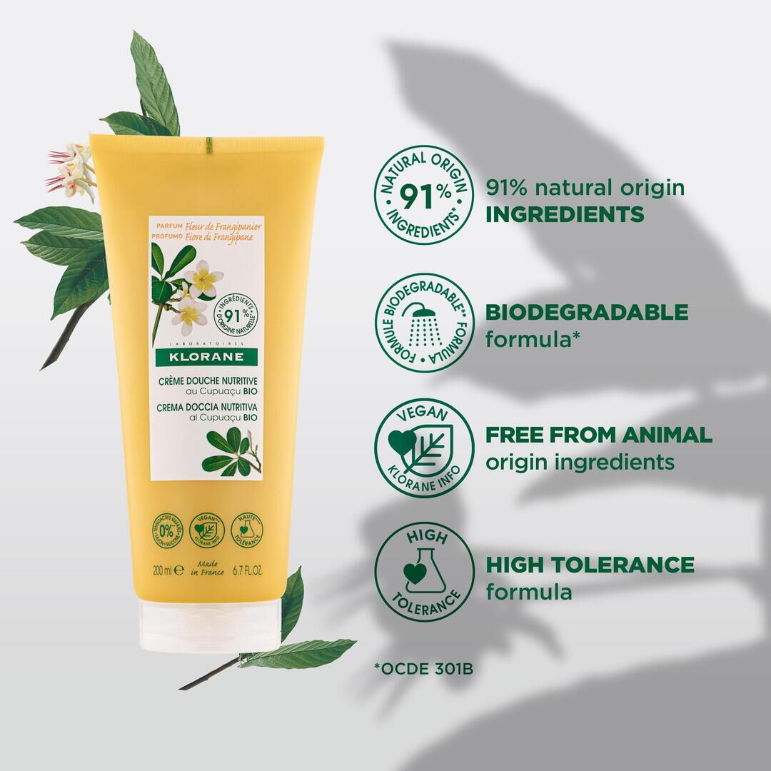 KLORANE  Creme Duche e Champô Frangipani - 200ml
