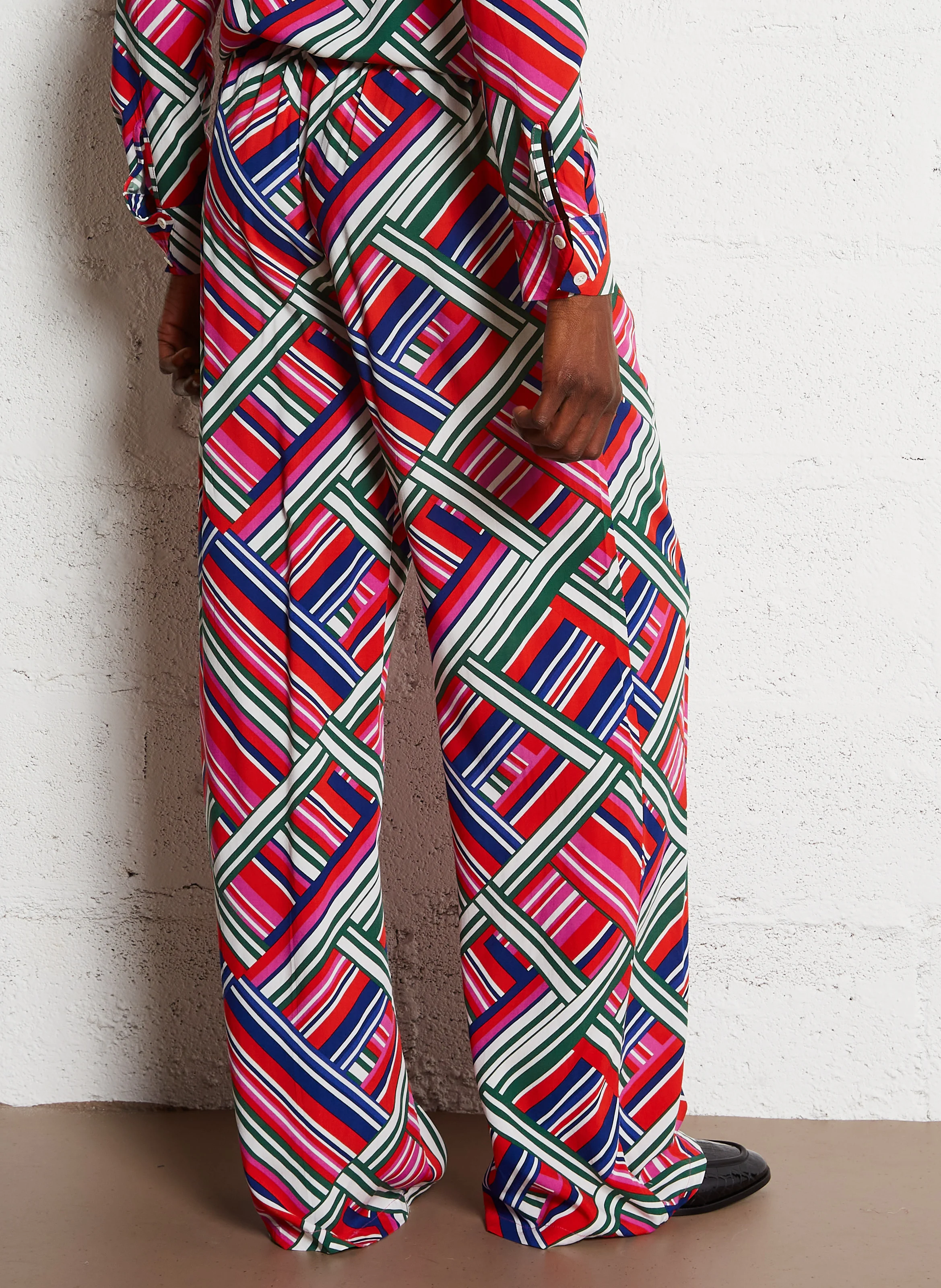 POZO - Pantalon droit imprimé | Multicolore
